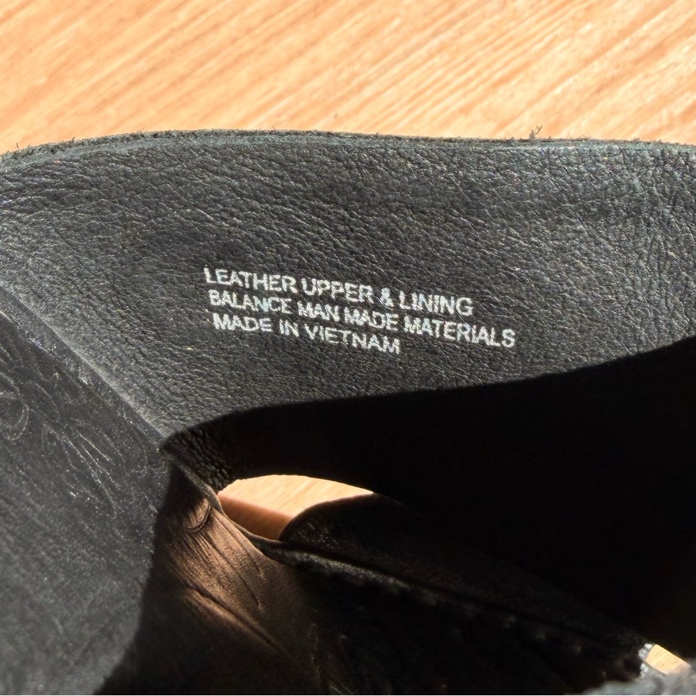 Born women’s black leather wedge slides size 10M - Picture 5 of 6